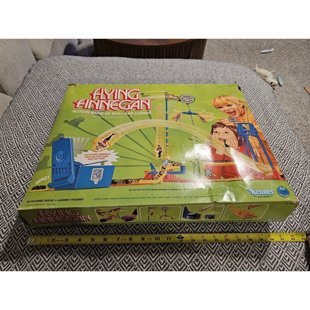 Vintage 1978 Flying Finnegan Action Board Game Kenner  w/ Box Rare Game!!!